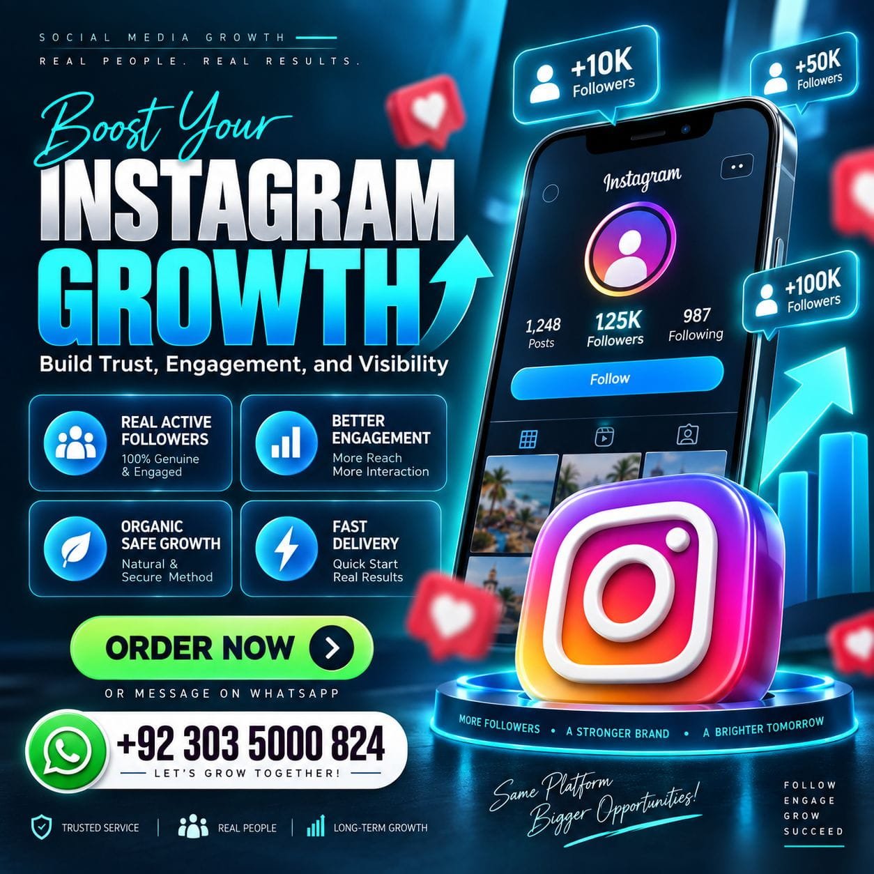 Instagram Followers Real-Time Growth Dashboard